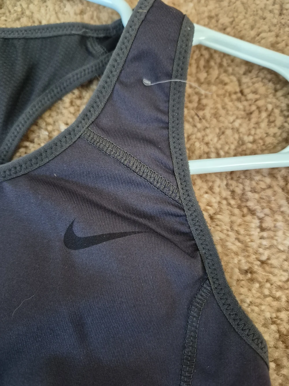 Nike Black Racerback Sports Bra Black Logo Size Small